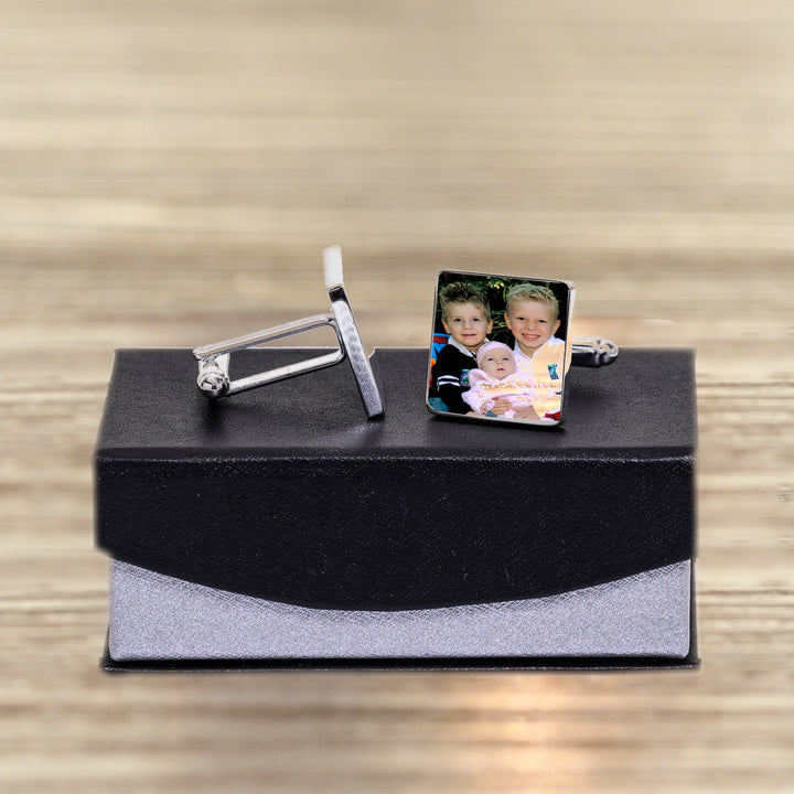 Personalised We Love Grandad Photo Upload Cufflinks