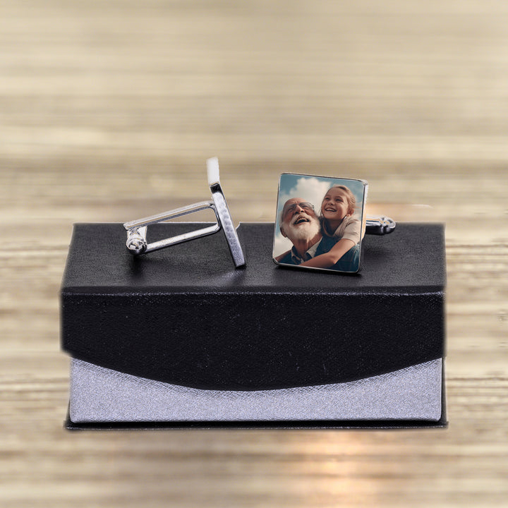 Personalised Grandad of the Bride Photo Cufflinks