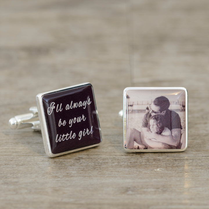 Personalised “I’ll Always Be Your Little Girl” Photo Cufflinks