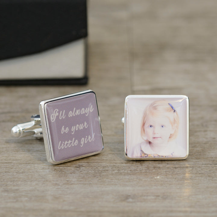 Personalised “I’ll Always Be Your Little Girl” Photo Cufflinks