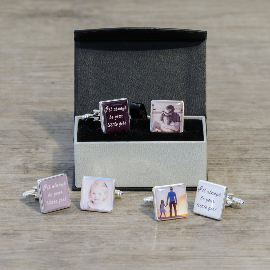 Personalised “I’ll Always Be Your Little Girl” Photo Cufflinks