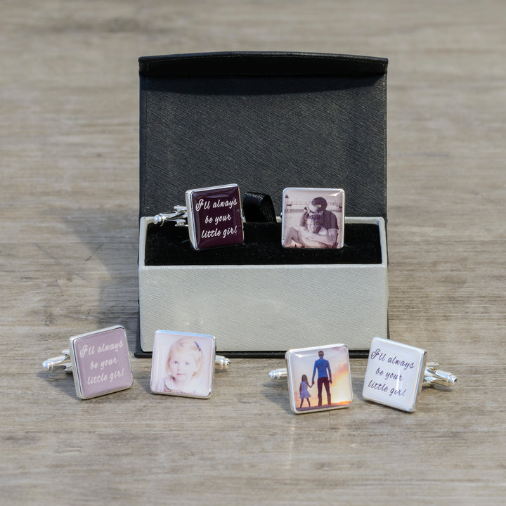 Personalised “I’ll Always Be Your Little Girl” Photo Cufflinks