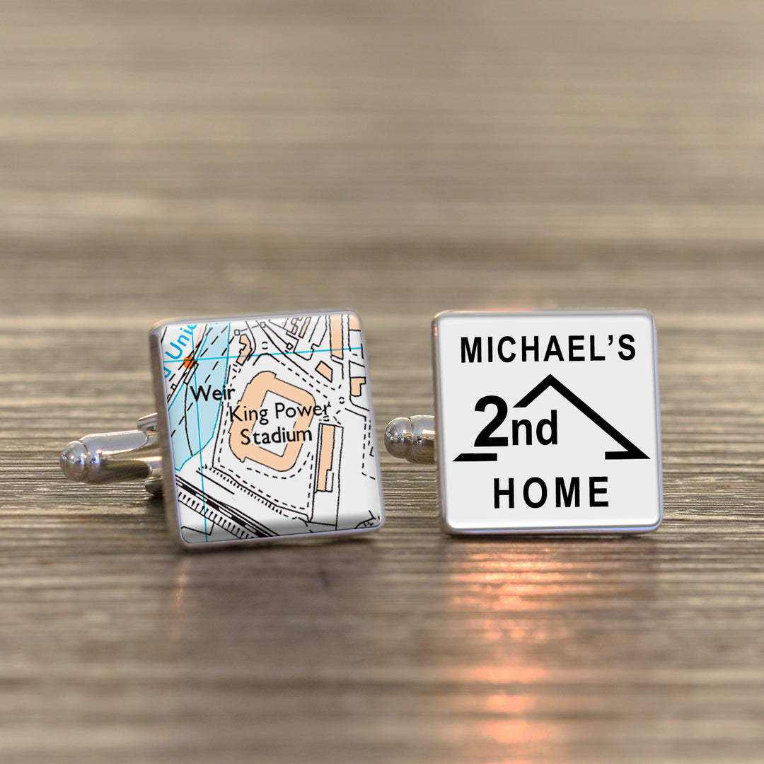 Personalised 2nd Home Football Ground Cufflinks