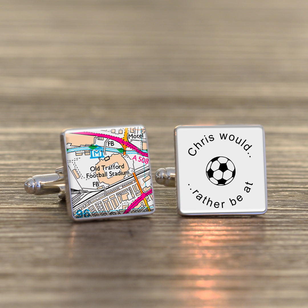 Personalised Would Rather Be Favourite Place Cufflinks
