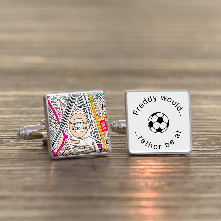 Personalised Would Rather Be Favourite Place Cufflinks