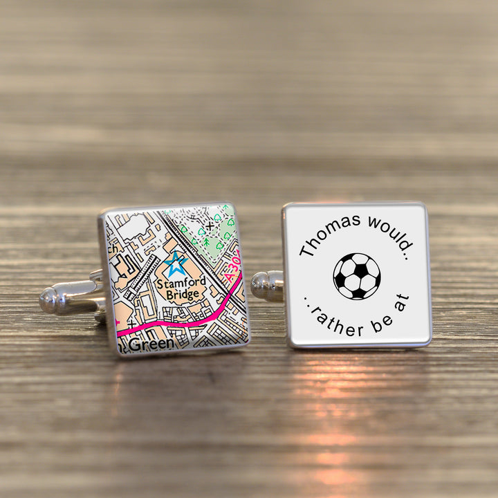 Personalised Would Rather Be Favourite Place Cufflinks