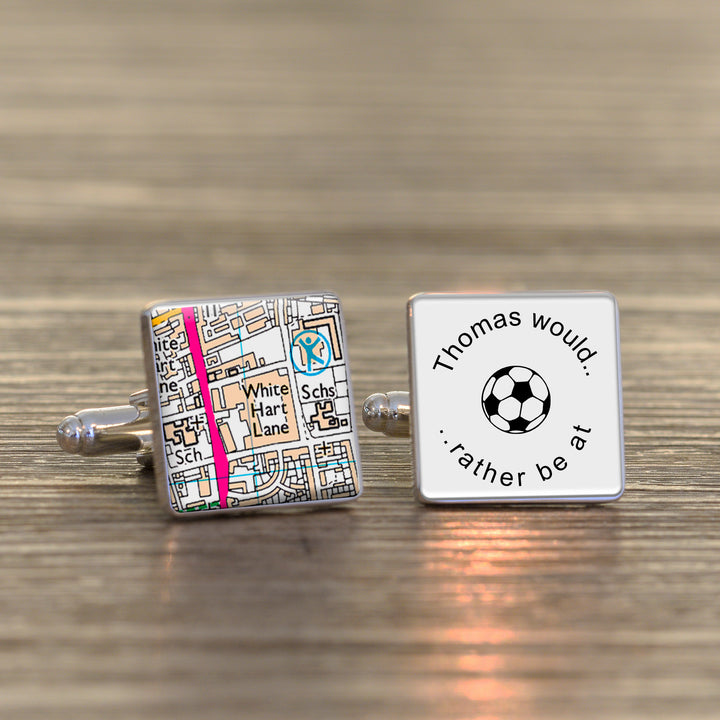 Personalised Would Rather Be Favourite Place Cufflinks