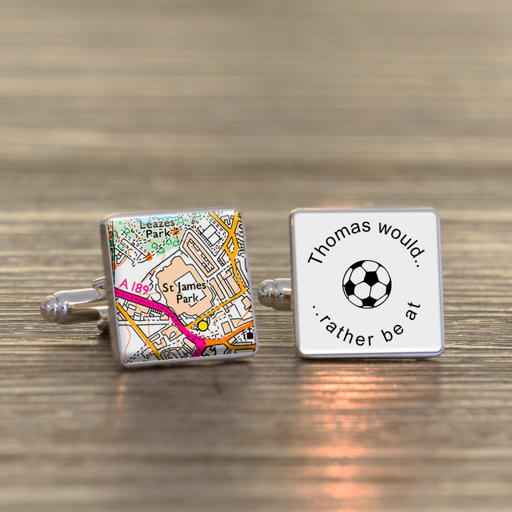 Personalised Would Rather Be Favourite Place Cufflinks