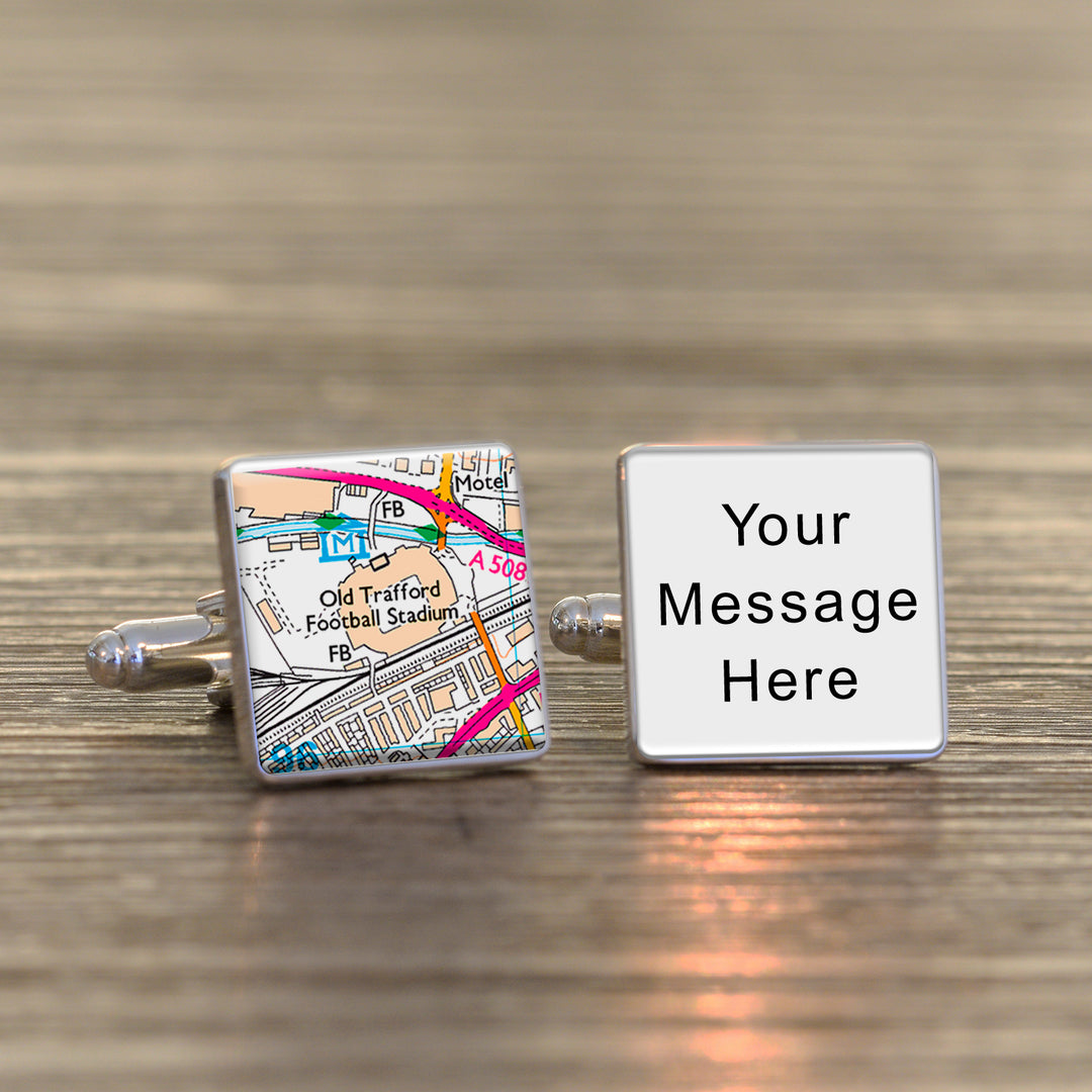 Personalised Favourite Place Football Ground Cufflinks