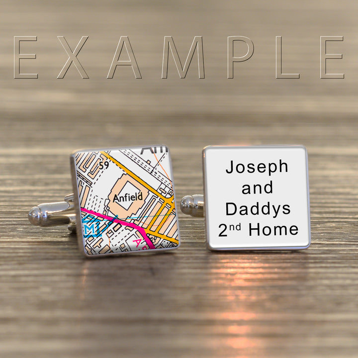 Personalised Favourite Place Football Ground Cufflinks