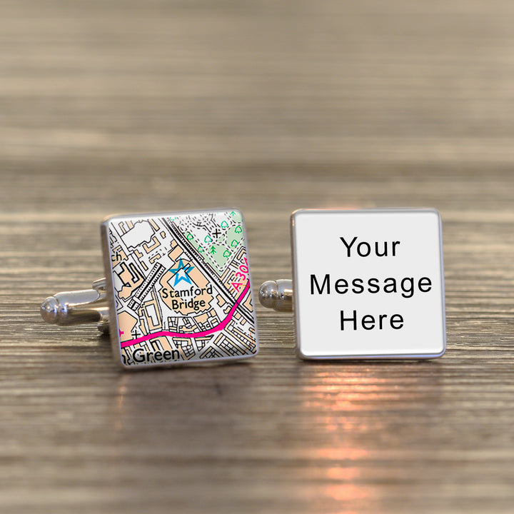Personalised Favourite Place Football Ground Cufflinks