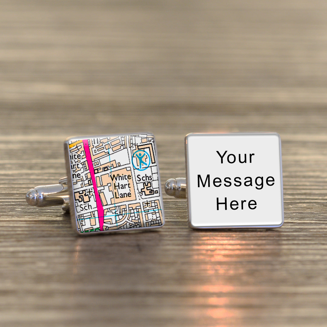 Personalised Favourite Place Football Ground Cufflinks