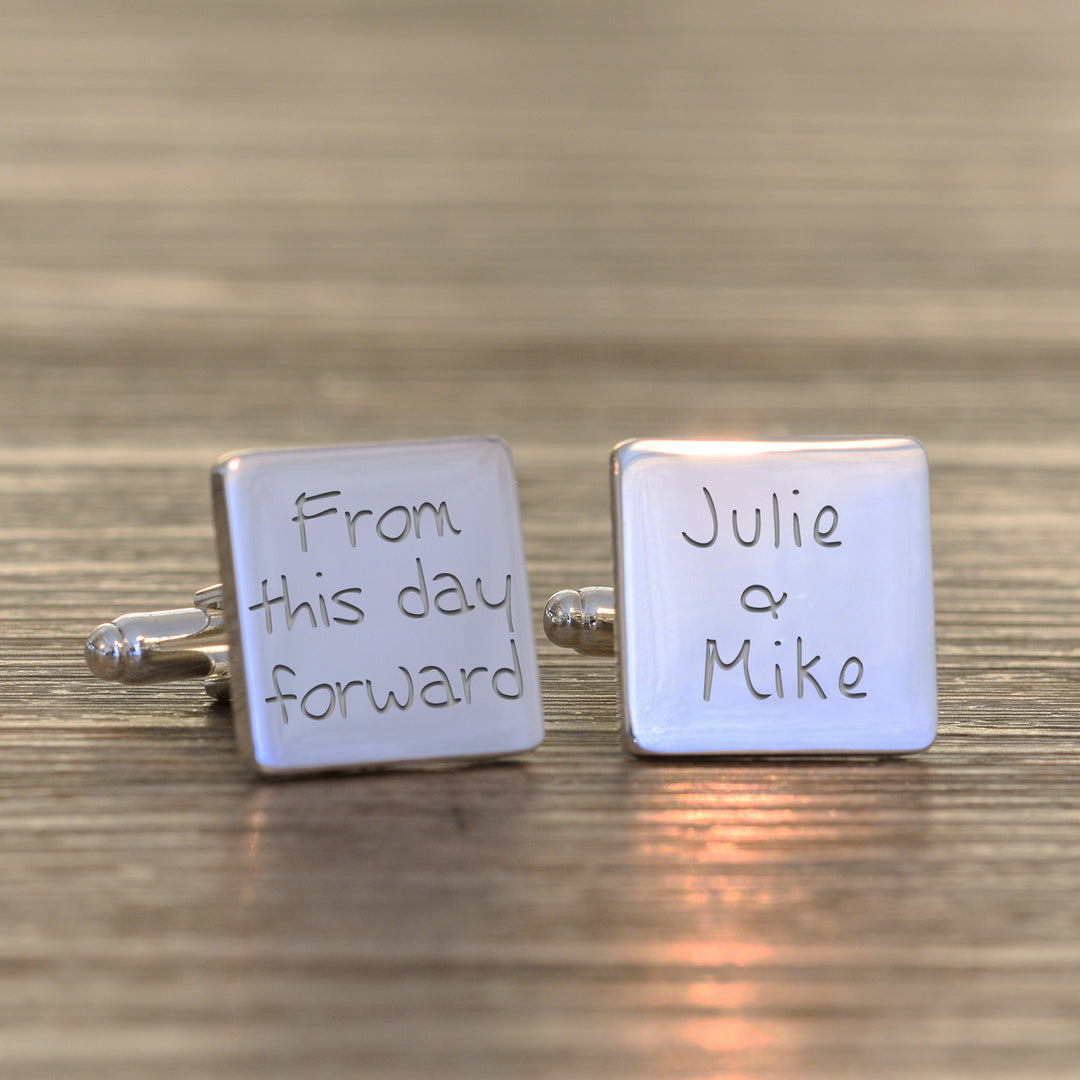 Personalised From This Day Forward Cufflinks