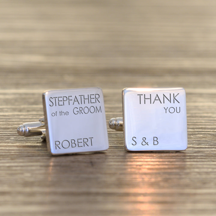 Personalised Wedding Party Thank You Cufflinks