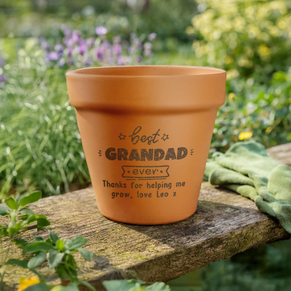 Personalised Best Ever Terracotta Plant Pot, The Personal Shop, personalised gifts