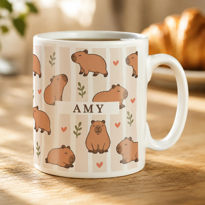 Personalised Capybara mug, The Personal Shop, personalised gifts
