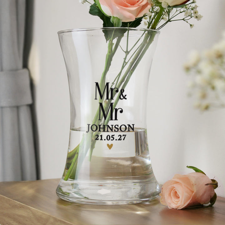 Personalised Couples Waisted Vase, The Personal Shop, personalised gifts