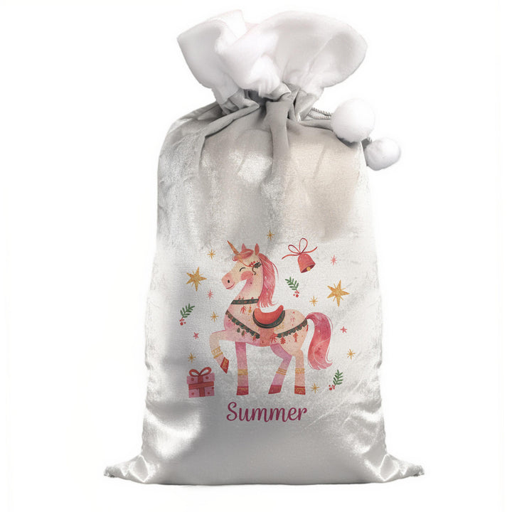Personalised Unicorn Christmas Sack – alternative view