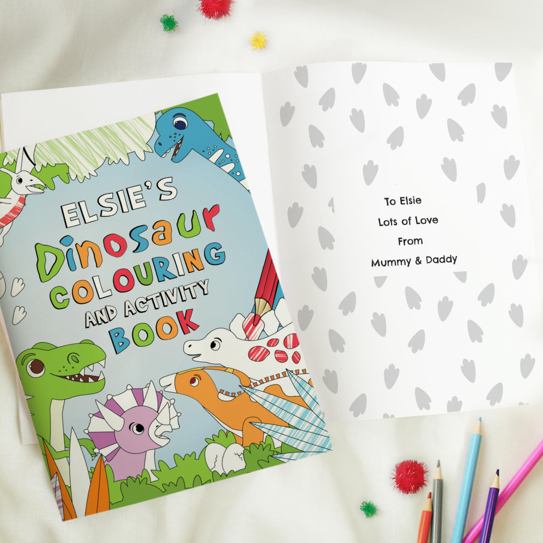Personalised Dinosaur Colouring Book – alternative view