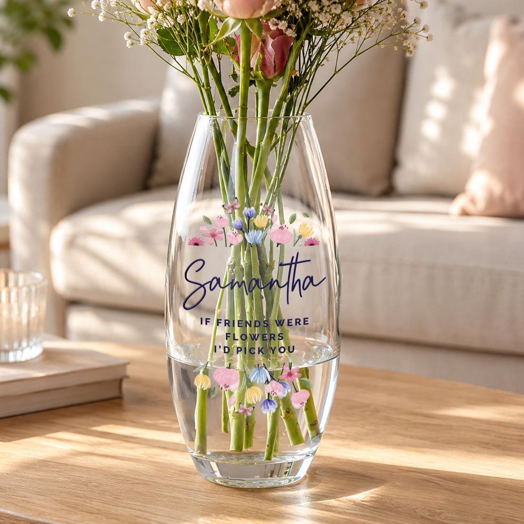 Personalised Bright Floral Bullet Vase, The Personal Shop, personalised gifts