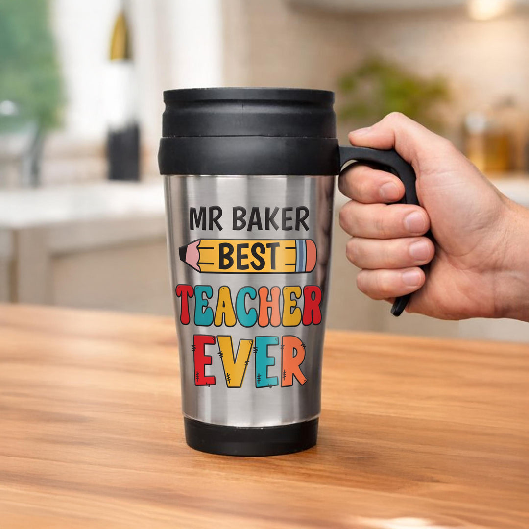 Personalised Best Teacher Thermal Mug, The Personal Shop, personalised gifts