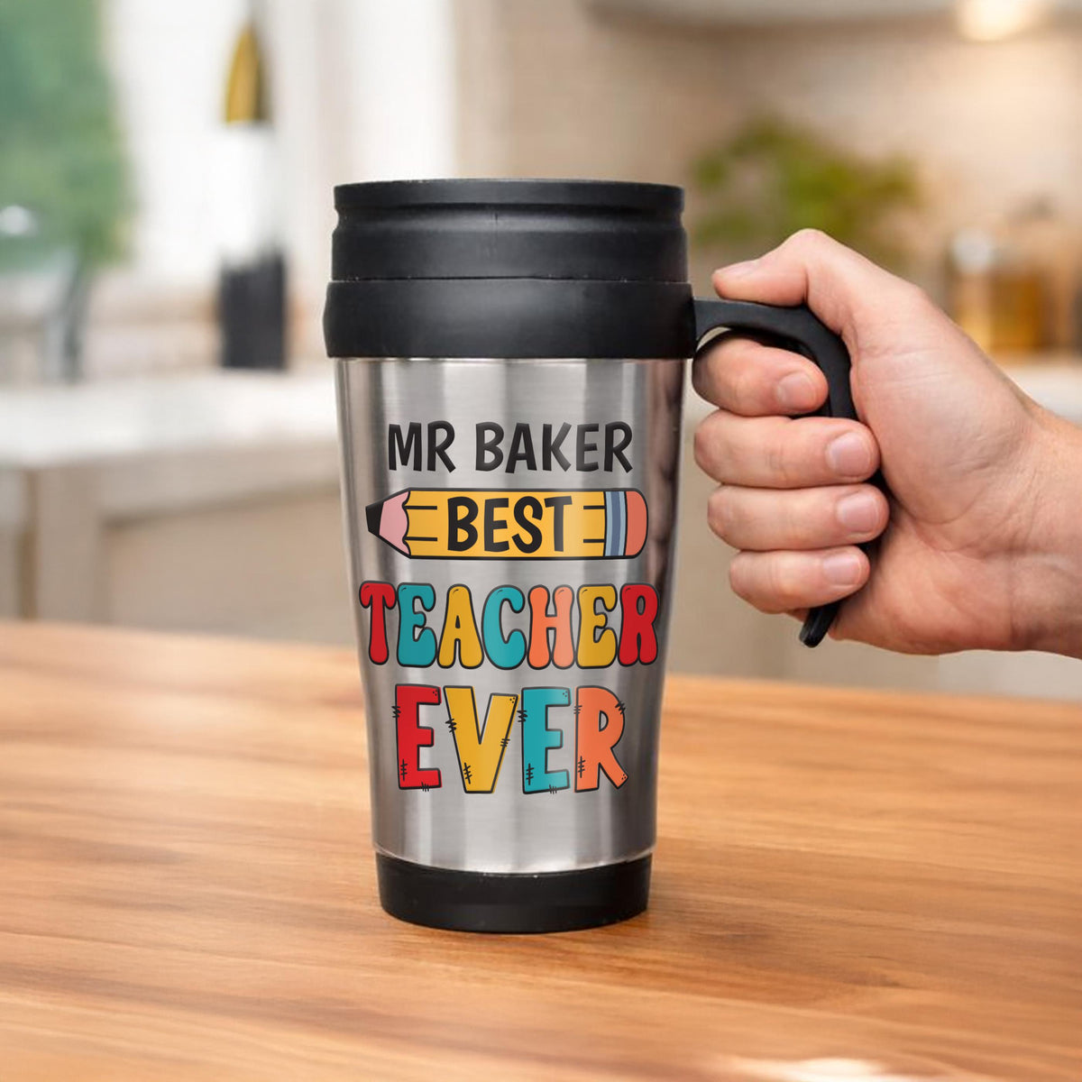 Personalised Best Teacher Thermal Mug, The Personal Shop, personalised gifts