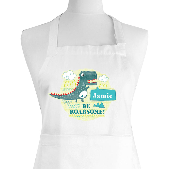 Personalised Dinosaur Childrens Apron – alternative view
