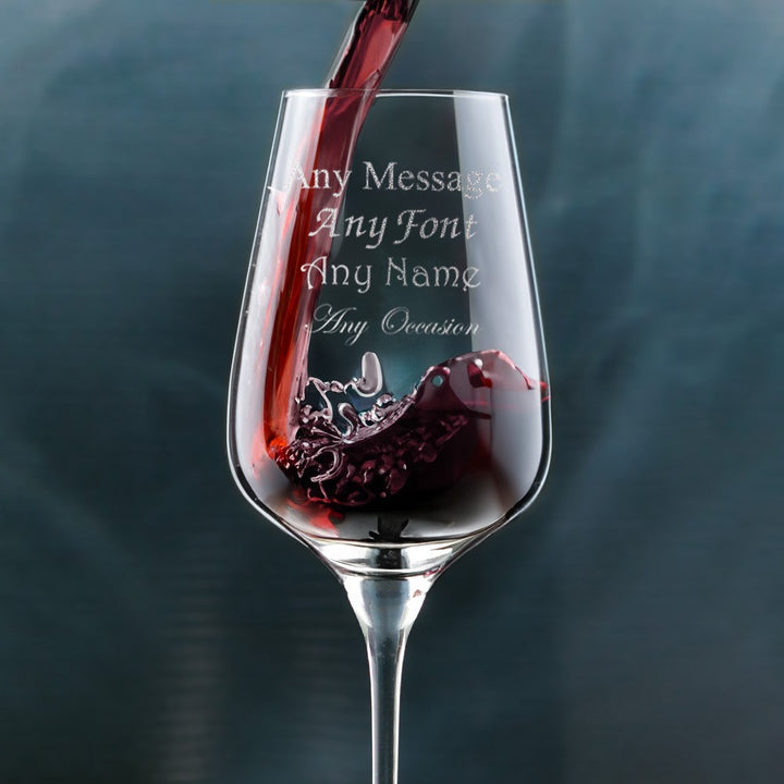 Personalised Engraved Crystal Wine Glass 550ml