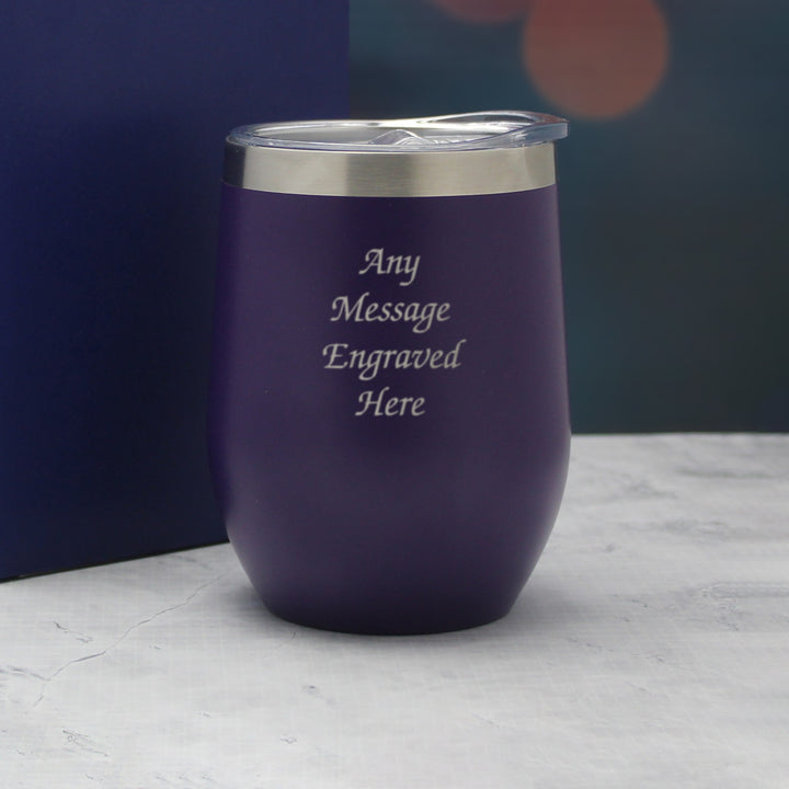Personalised Purple Insulated Travel Tumbler
