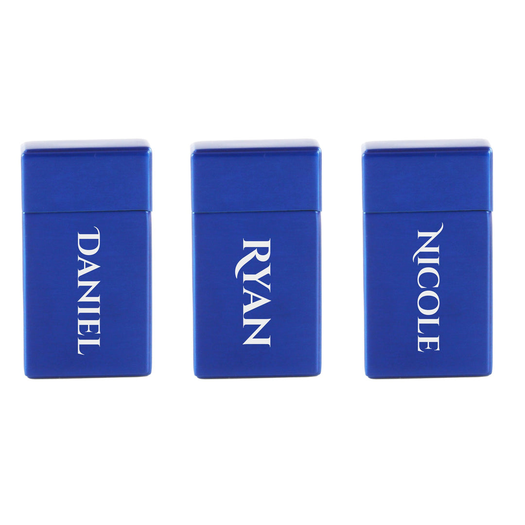 Personalised Blue Jet Gas Lighter with Name Gift Boxed