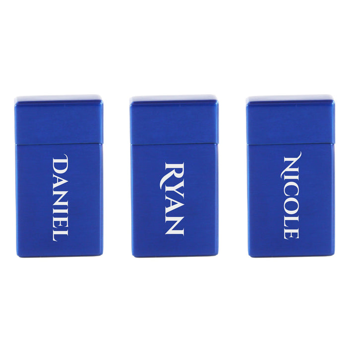 Personalised Blue Jet Gas Lighter with Name Gift Boxed