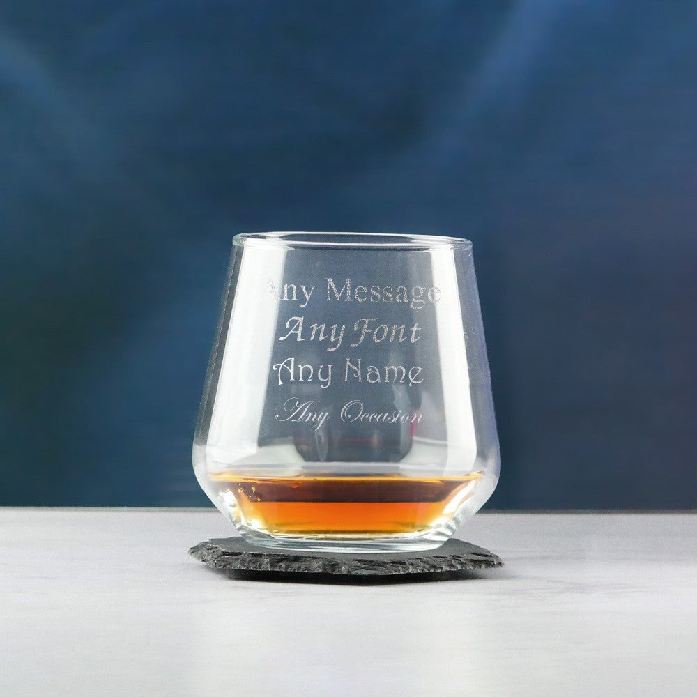 Personalised Allegra Whisky Glass Tumbler 340ml