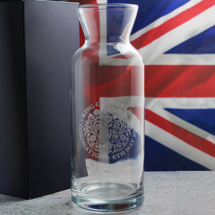Engraved King Charles III Coronation Emblem Vase