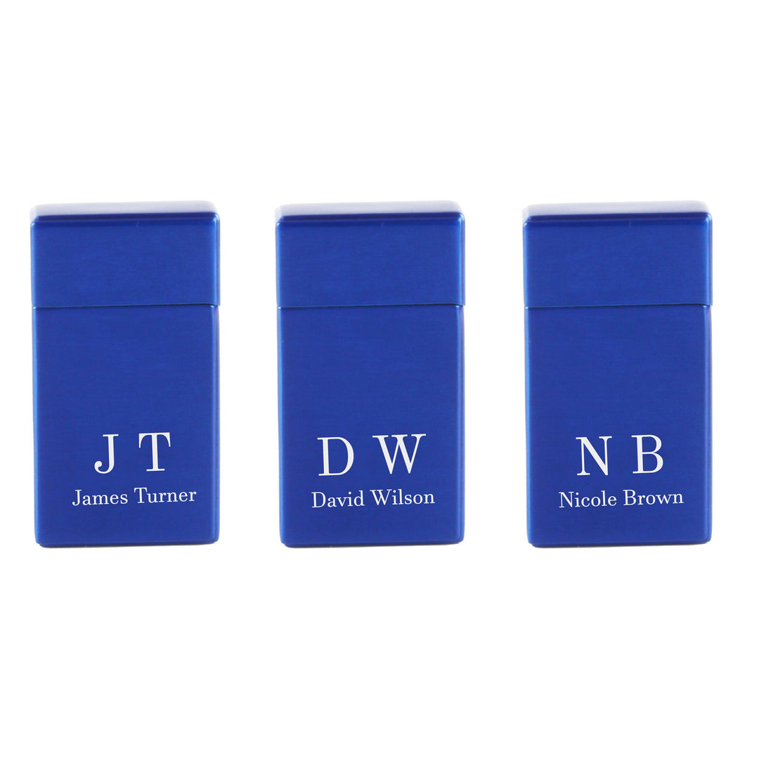 Personalised Blue Jet Gas Lighter with Initials