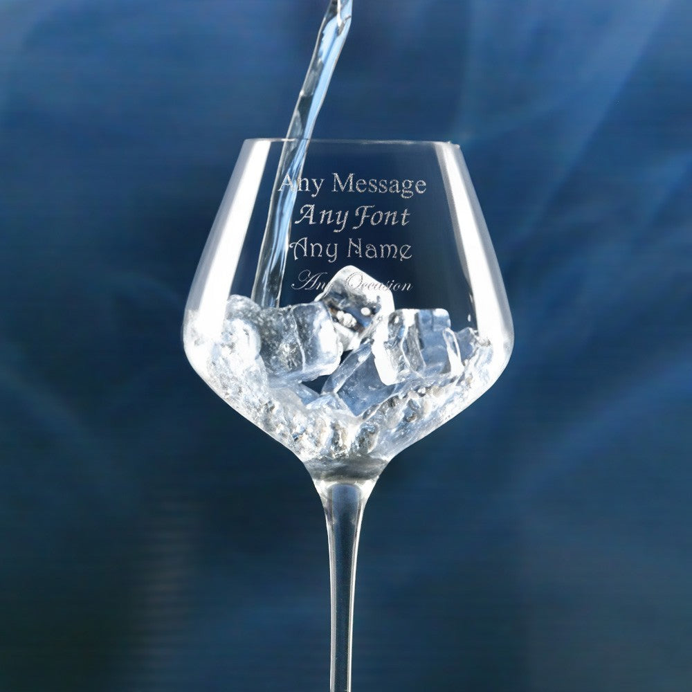 Personalised Sublym Crystal Gin Glass 600ml in Gift Box