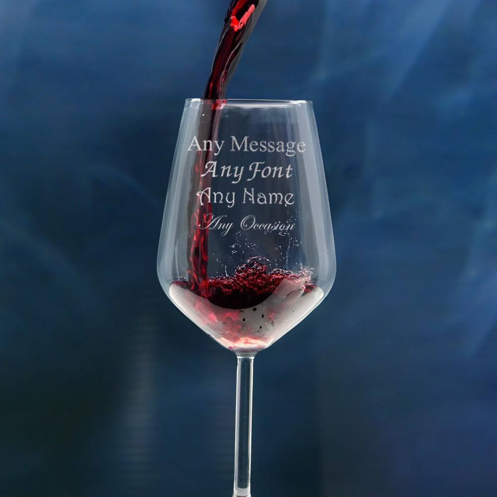 Personalised Allegra Red Wine Glass 490ml in Gift Box