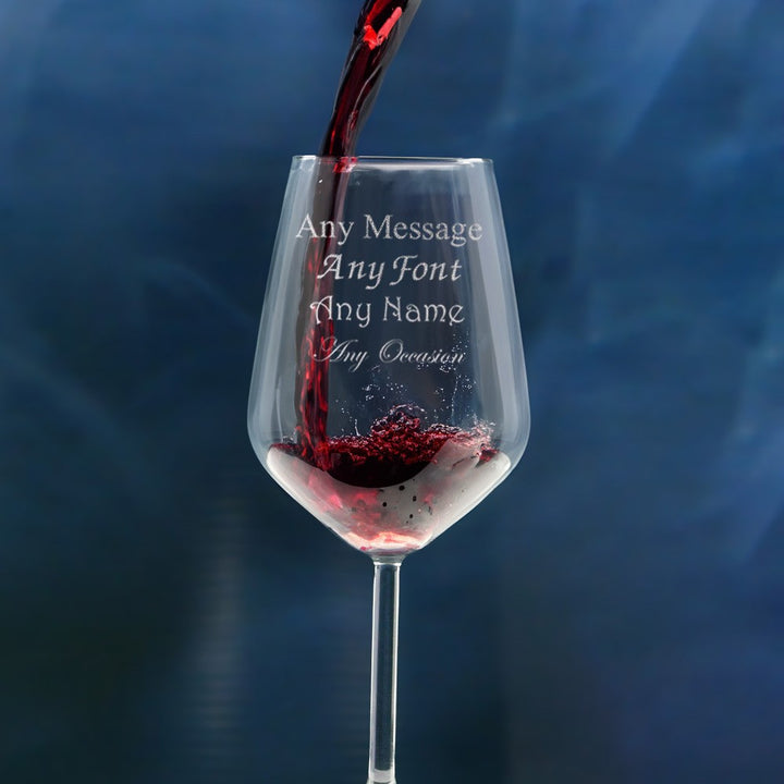 Personalised Allegra Red Wine Glass 490ml in Gift Box