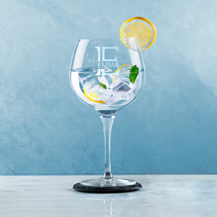 Personalised Primeur Gin Glass with Initial &amp; Name (680ml)