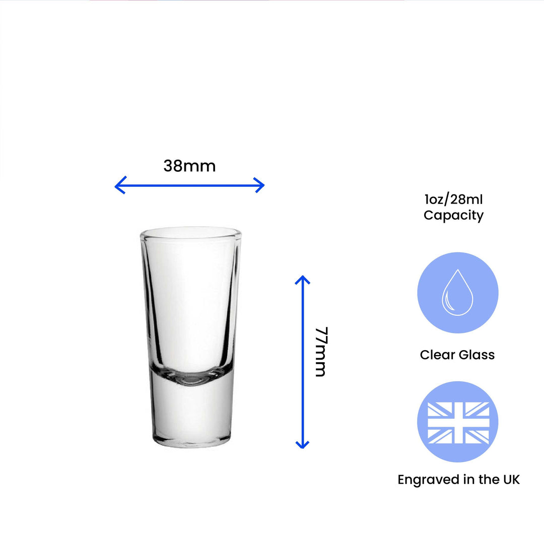 Personalised Engraved Shot Glass with Message