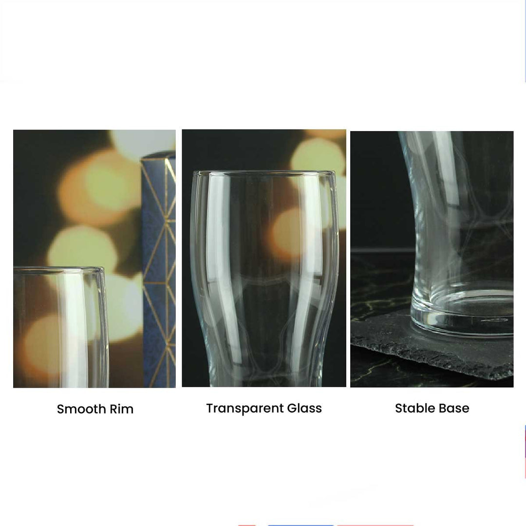 Personalised Engraved Pint Glass with Heart Design