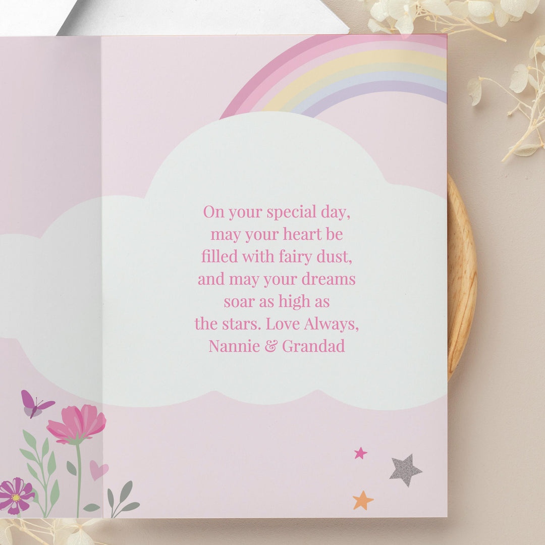 Personalised Fairy Princess Birthday Card – alternative view