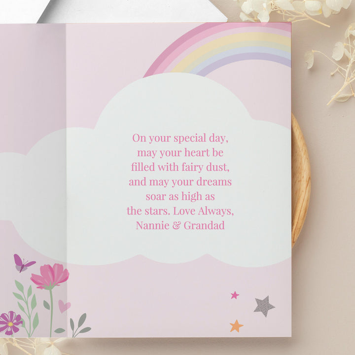 Personalised Fairy Princess Birthday Card – alternative view