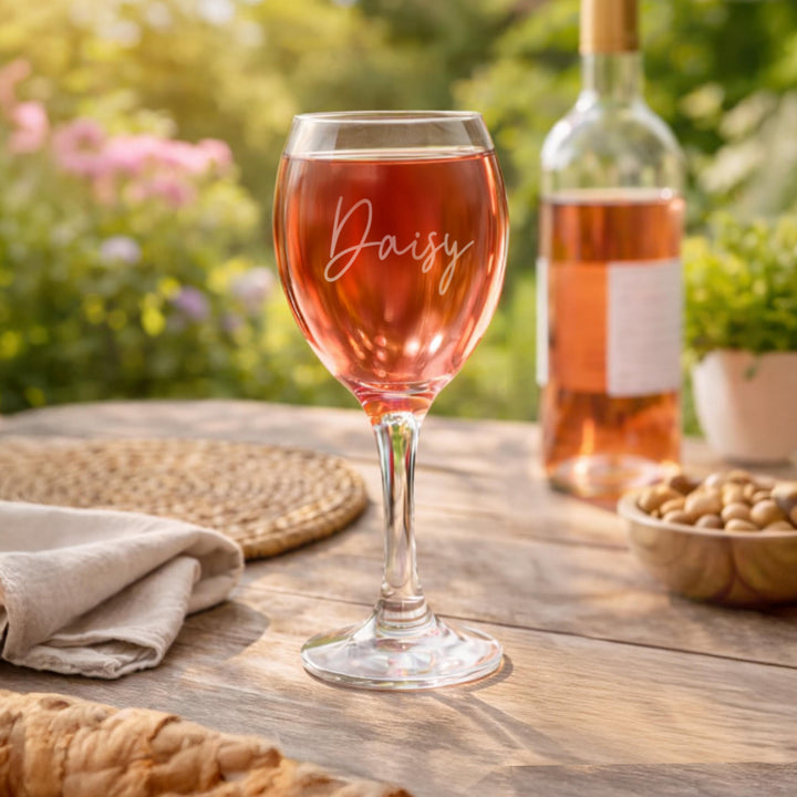 Personalised Name Wine Glass, The Personal Shop, personalised gifts
