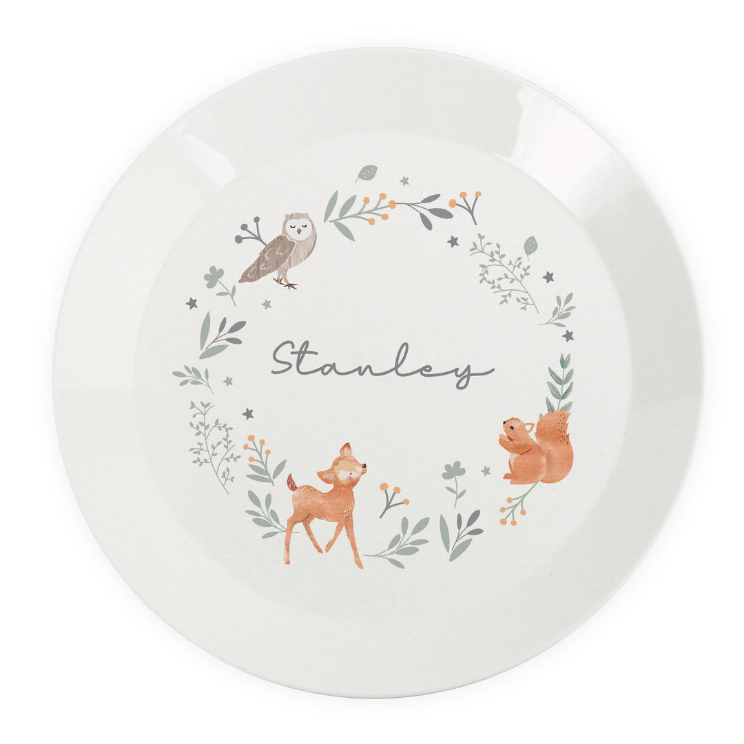 Personalised Woodland Animals Plate – alternative view