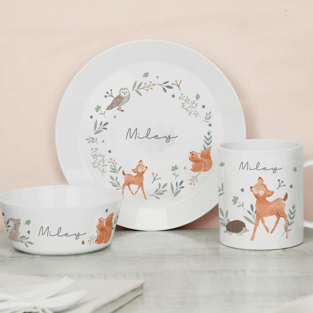 Personalised Woodland Animals Plate – alternative view