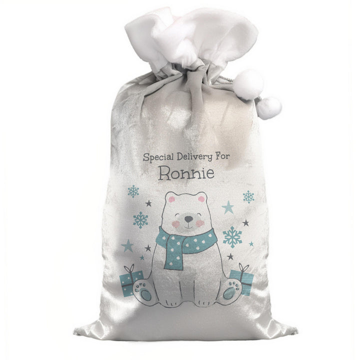 Personalised Polar Bear Christmas Sack – alternative view