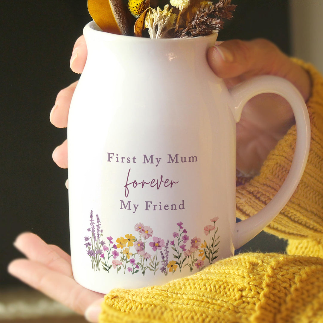 Personalised Wild Flower Jug Vase, The Personal Shop, personalised gifts
