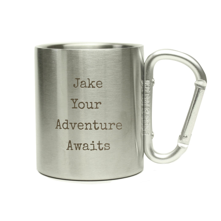Personalised Free Text Metal Mug, The Personal Shop, personalised gifts