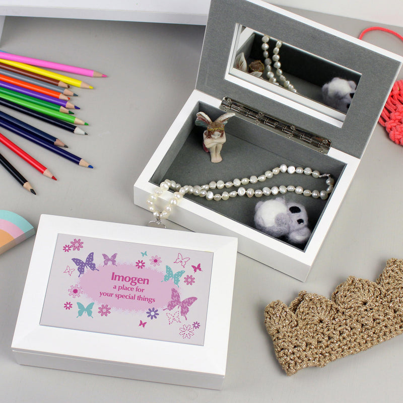 Personalised Butterfly Jewellery Box