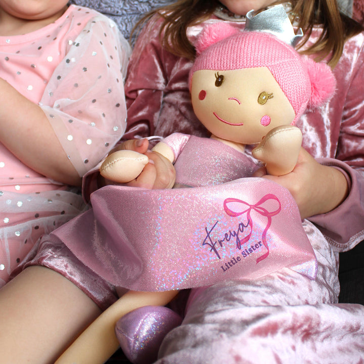 Personalised Bow Princess Rag Doll, The Personal Shop, personalised gifts